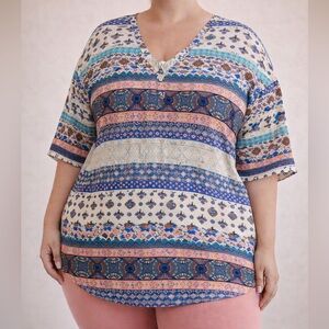 💘 5 for $25 // Very Oversized V-neck Short Sleve Women’s Blouse